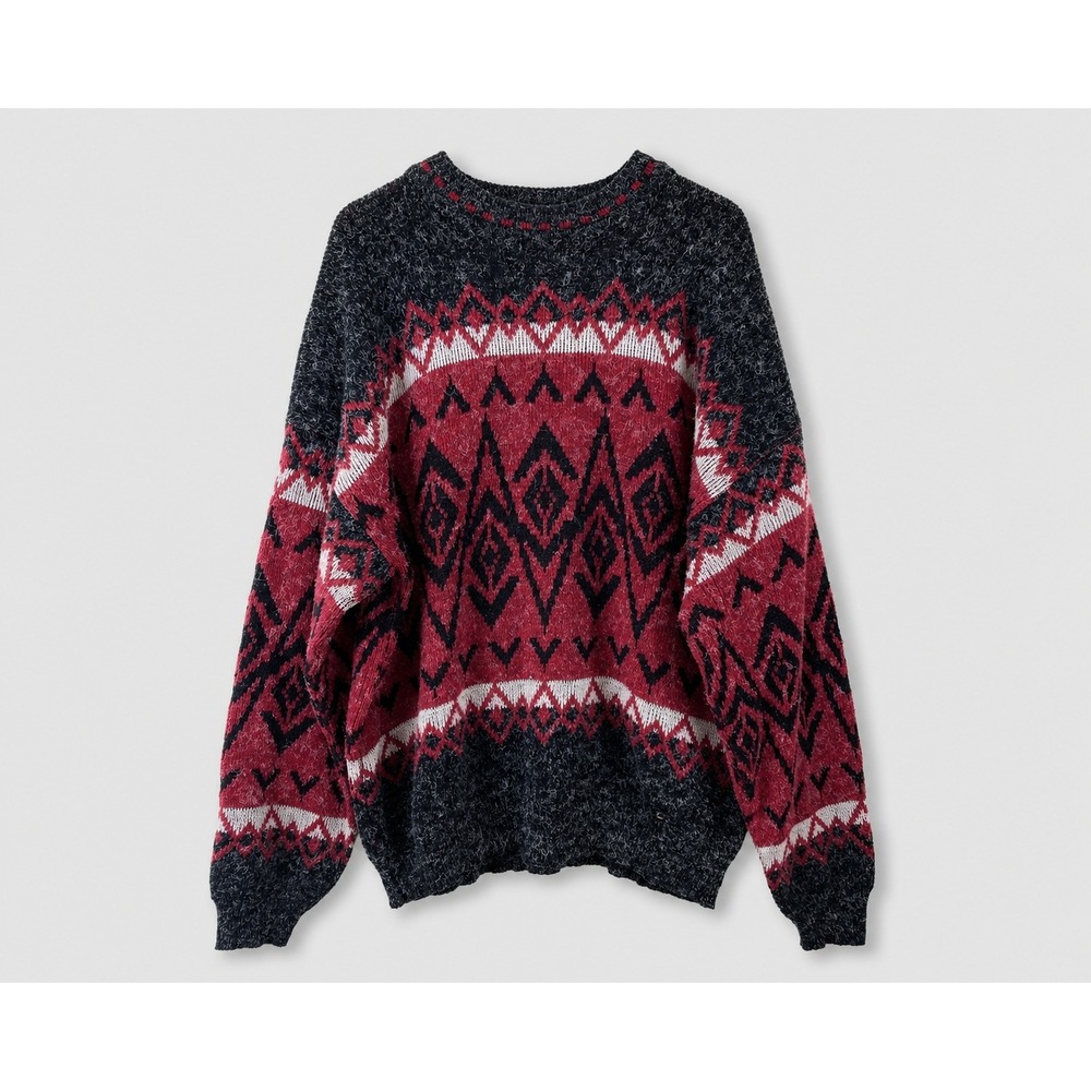 Vtg 80s 90s McGregor Sweater Mens 3XL Geometric Southwestern Nordic Grandpa